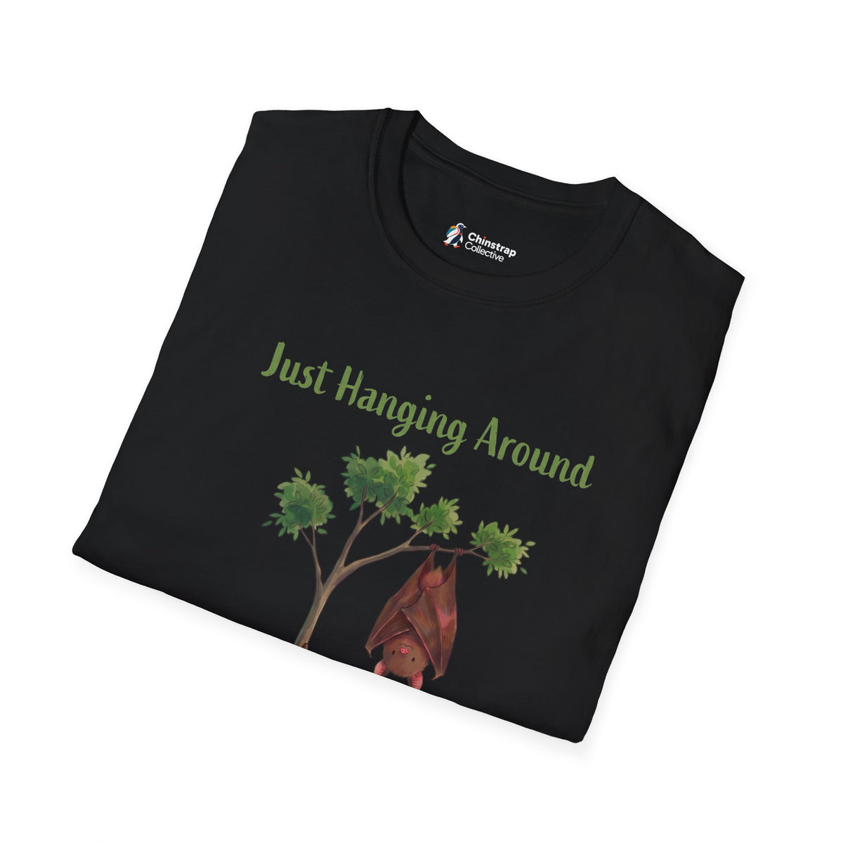 The Just Hanging Around T-shirt in Black, folded