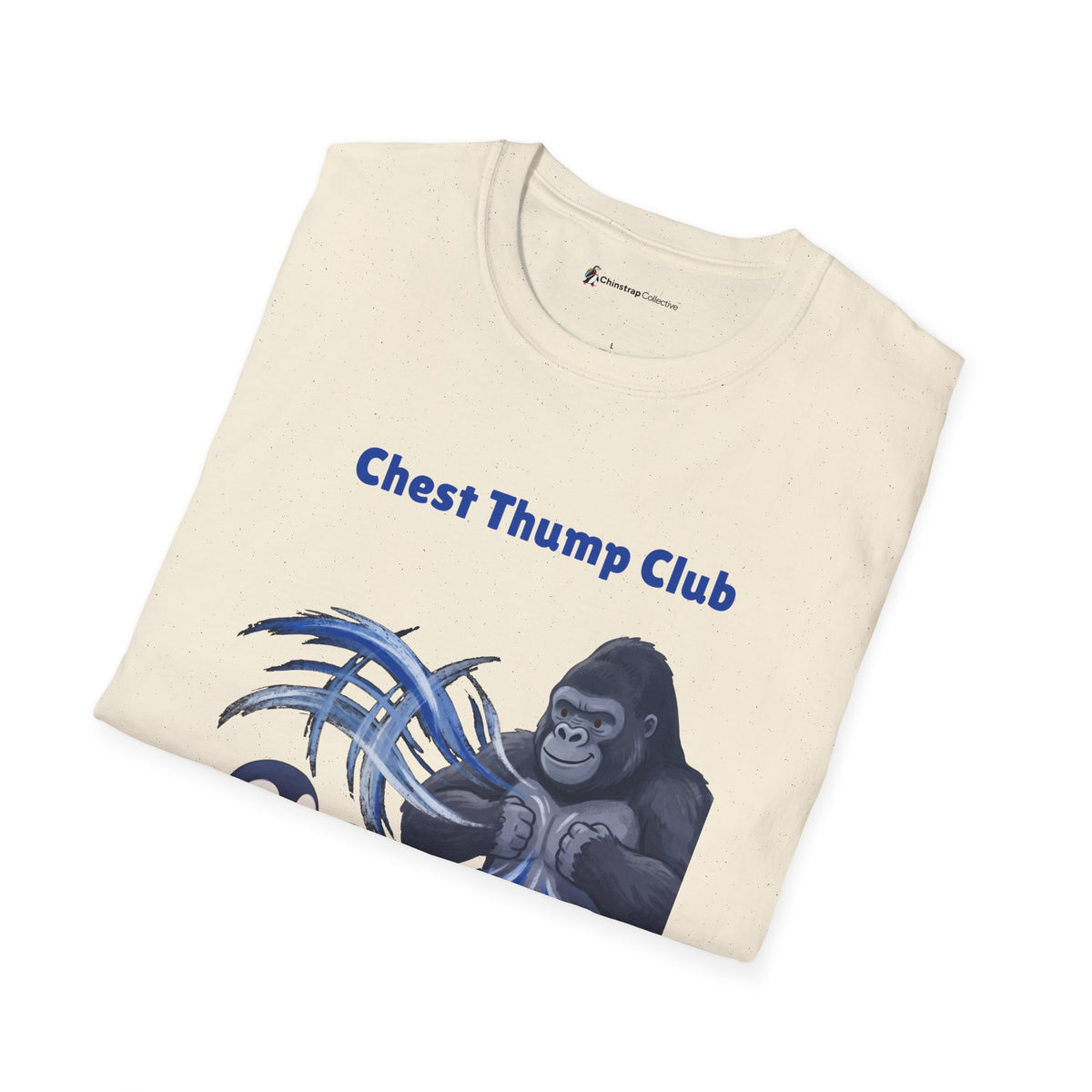 The Chest Thump Club T-shirt in Natural, folded