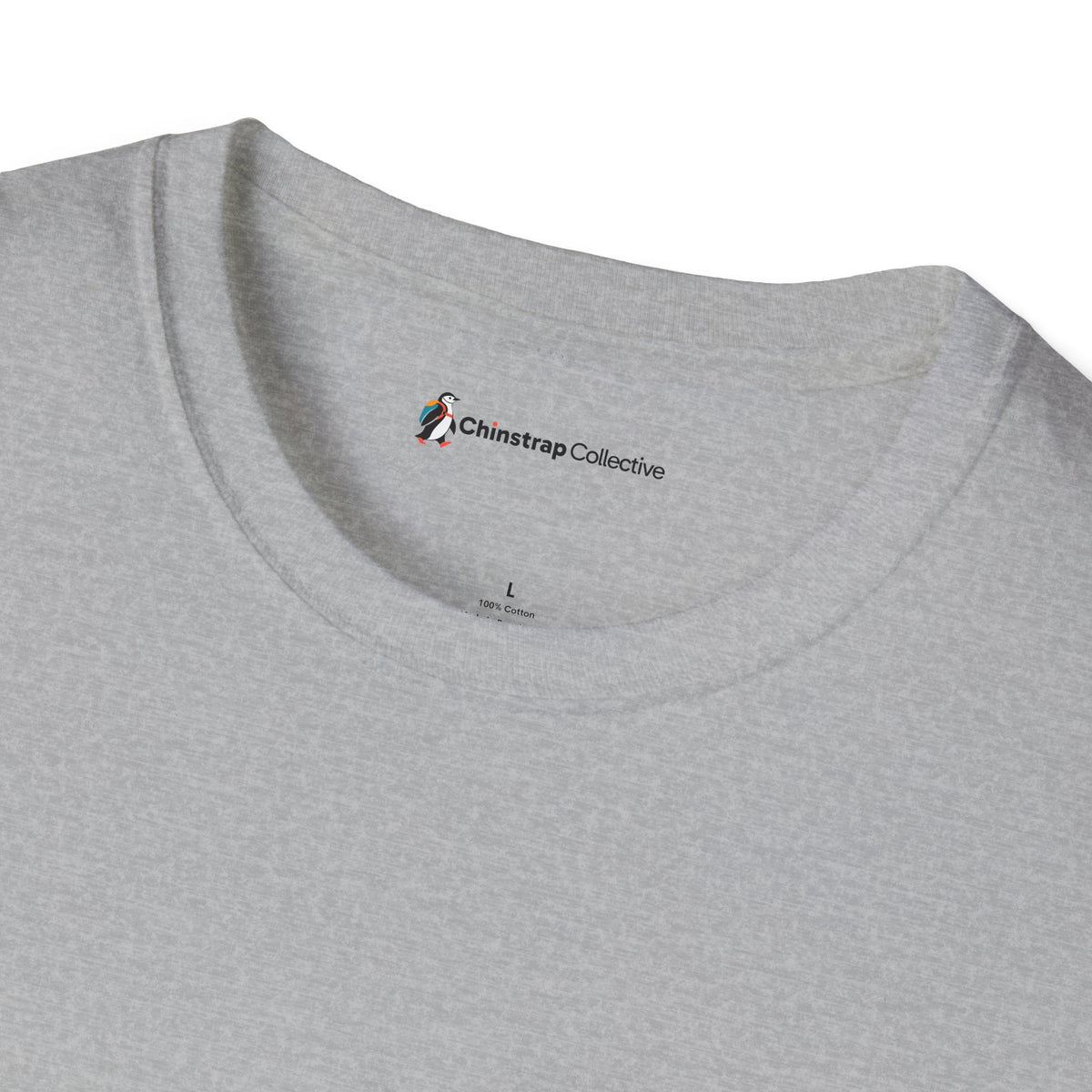 Penguin Mountain River T-Shirt, Linocut Style, Lightweight Fabric