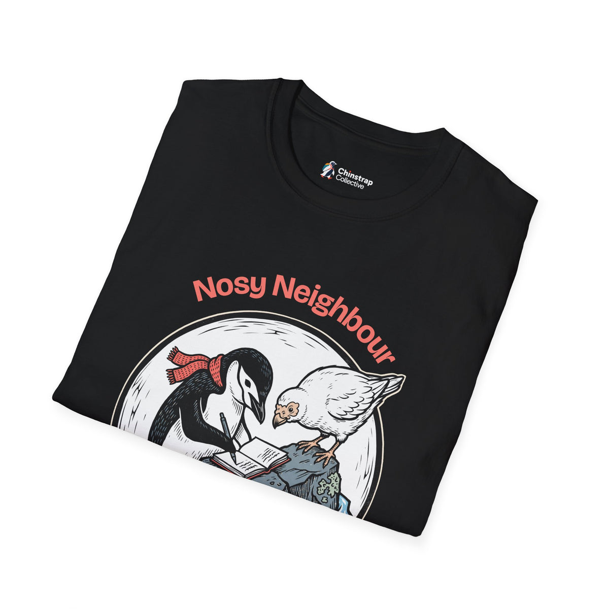 Nosy Neighbour T-Shirt, Field Linocut Style, Lightweight Fabric