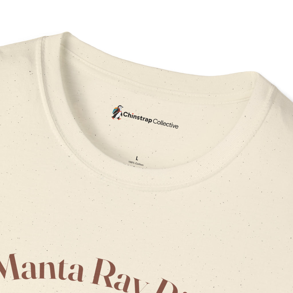 Manta Ray Meeting T-Shirt, Storybook Flat Style, Lightweight Fabric