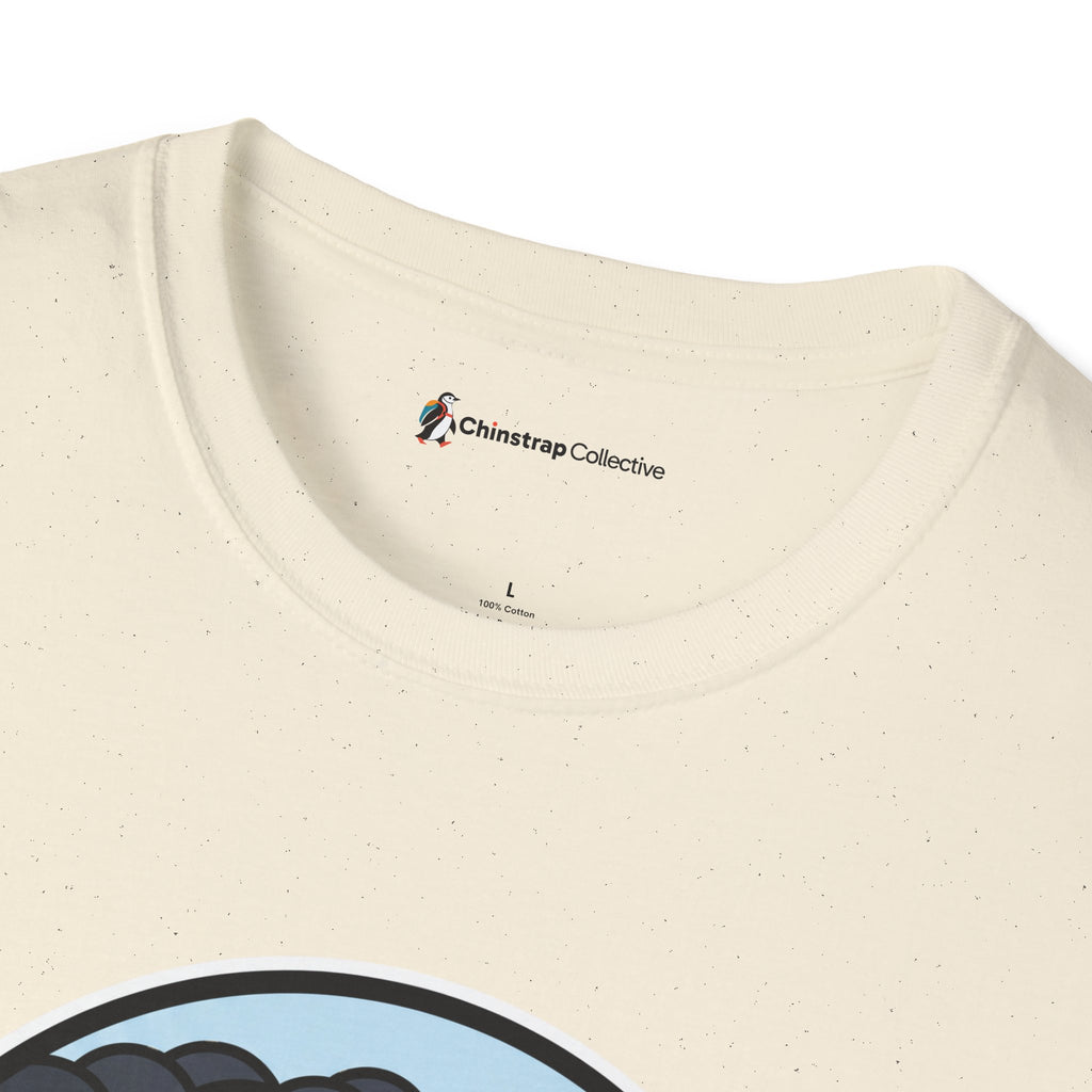 Borrowed Warmth T-Shirt, Bold Sticker Style, Lightweight Fabric