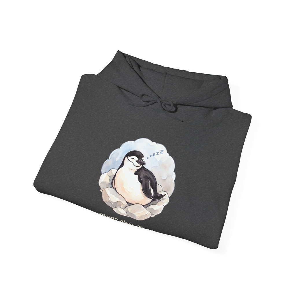 The Professional Napper hoodie in Dark Heather, folded