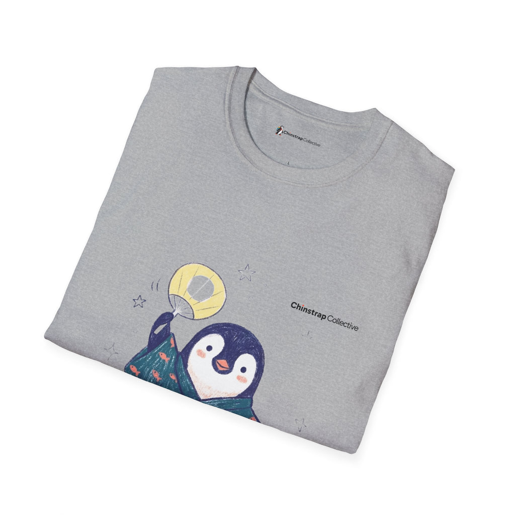 The Penguin in Kimono T-shirt in Sport Grey, folded