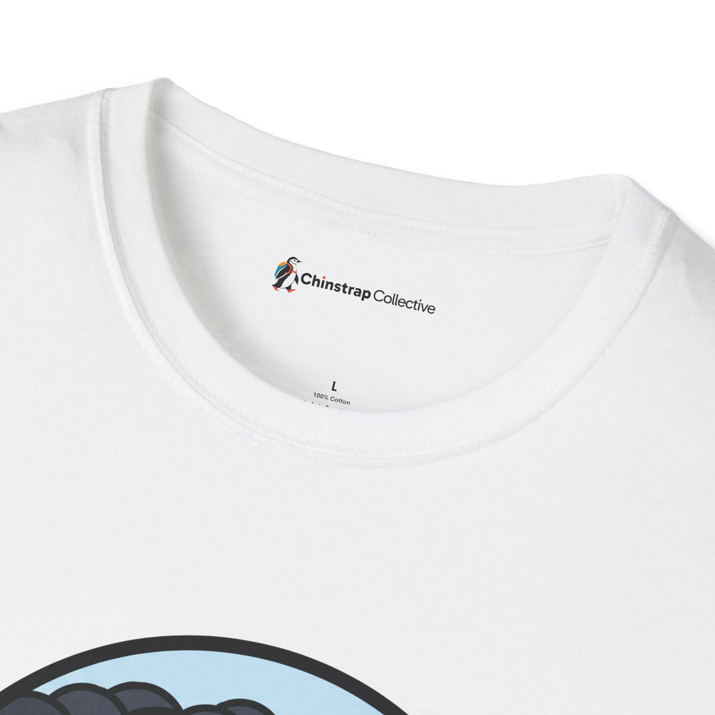 Borrowed Warmth T-Shirt, Bold Sticker Style, Lightweight Fabric