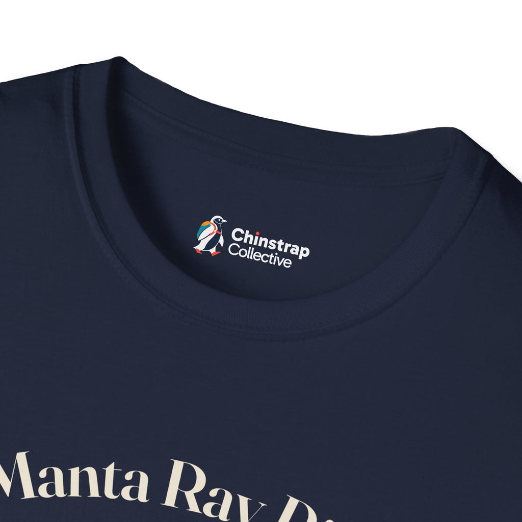 Manta Ray Meeting T-Shirt, Storybook Flat Style, Lightweight Fabric