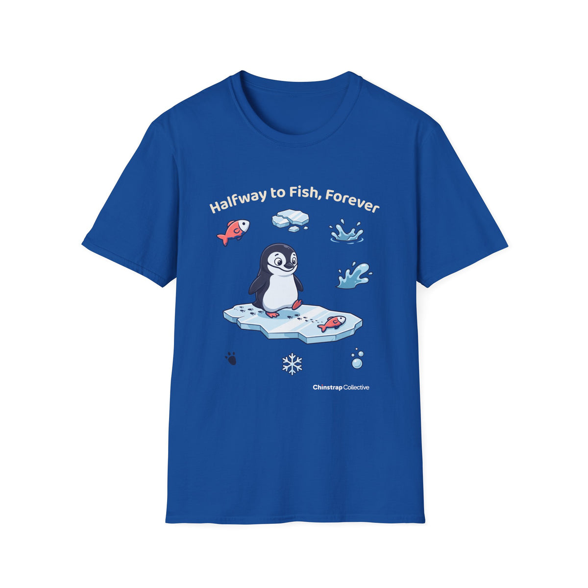 Halfway to Fish, Forever T-Shirt, Cartoon Style, Lightweight Fabric
