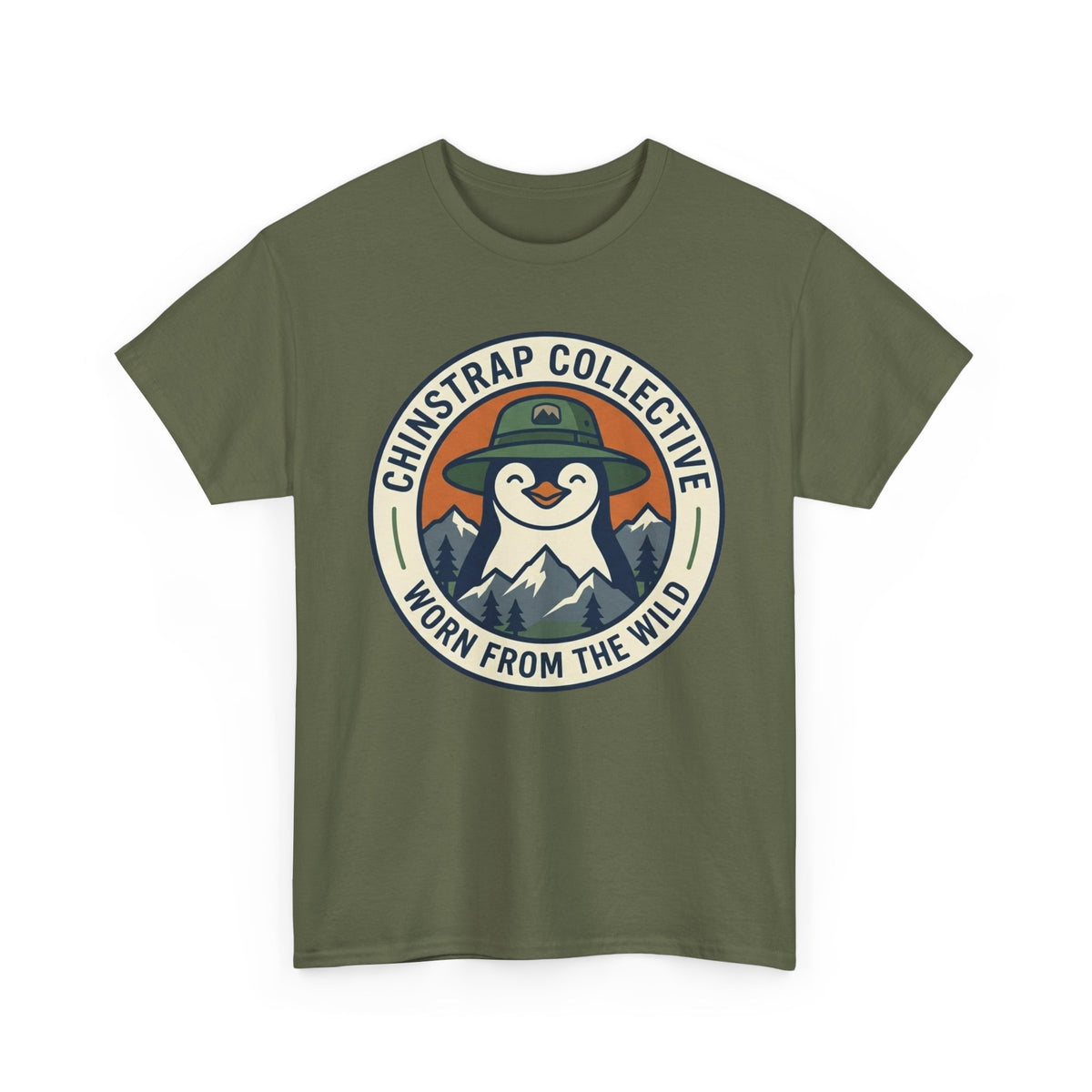Penguin Patch penguin T-shirt in Military Green
