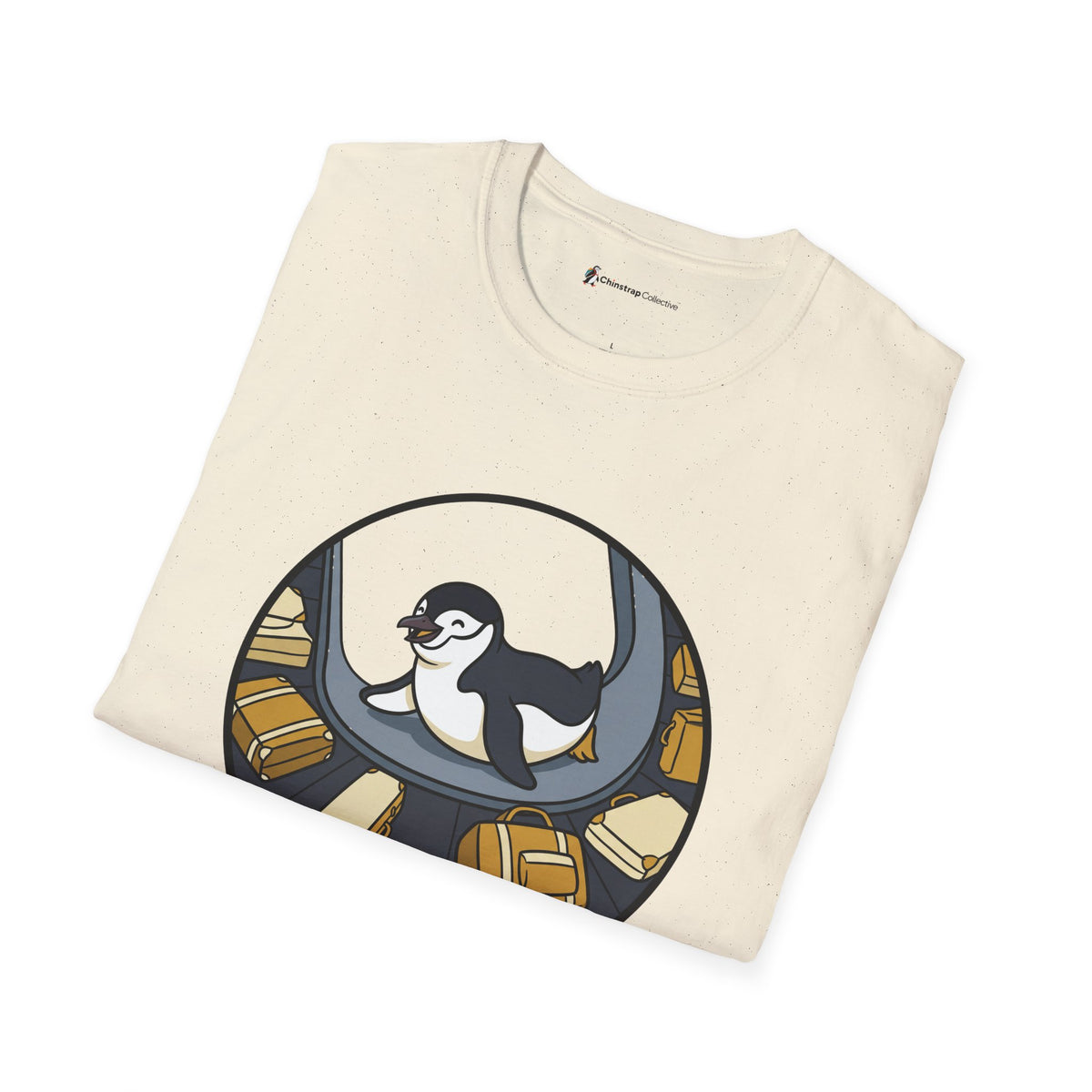The Priority Belly Slide T-shirt in Natural, folded