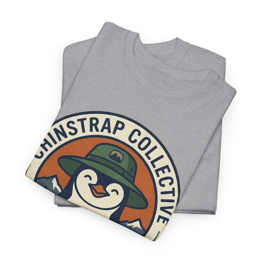 The Penguin Patch T-shirt in Sport Grey, folded