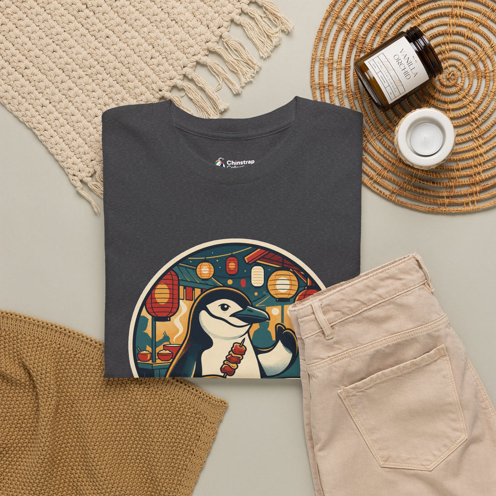 The Night Market Critic T-shirt in Dark Heather, folded